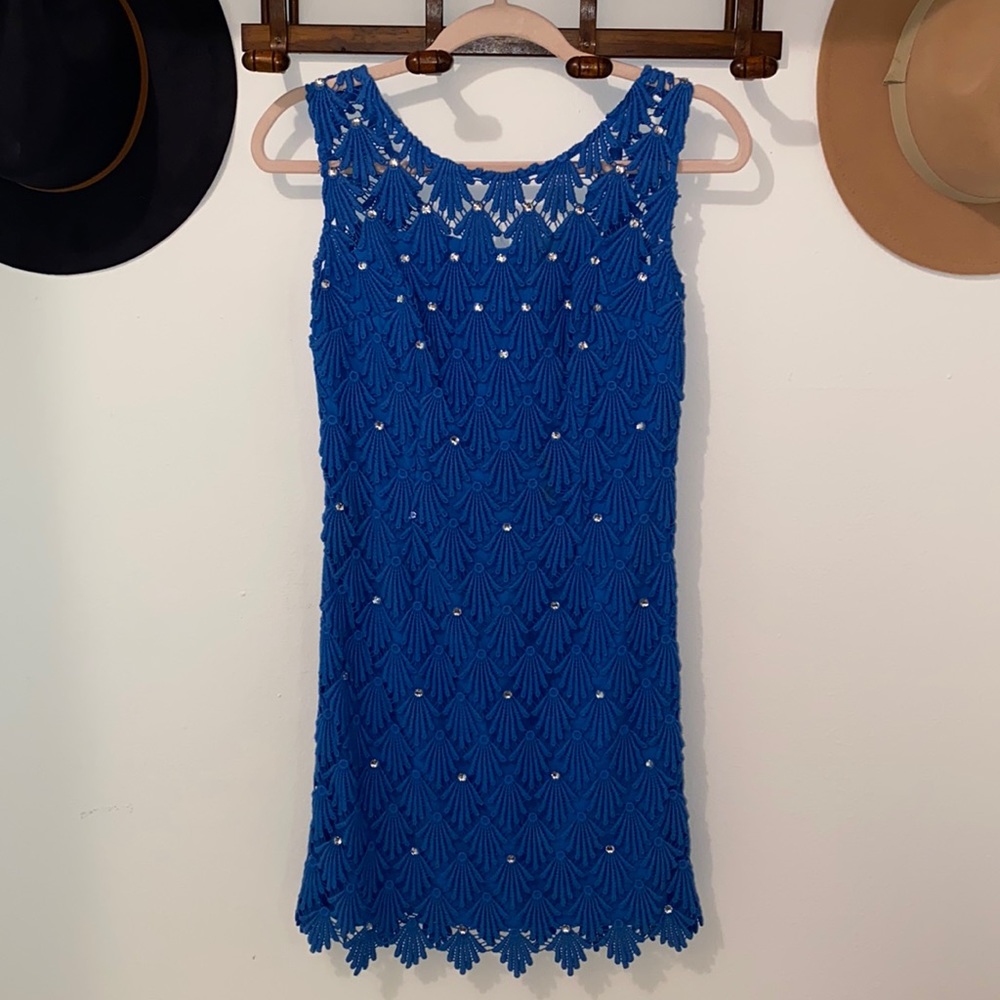 Lilly Pulitzer lace jeweled shift dress